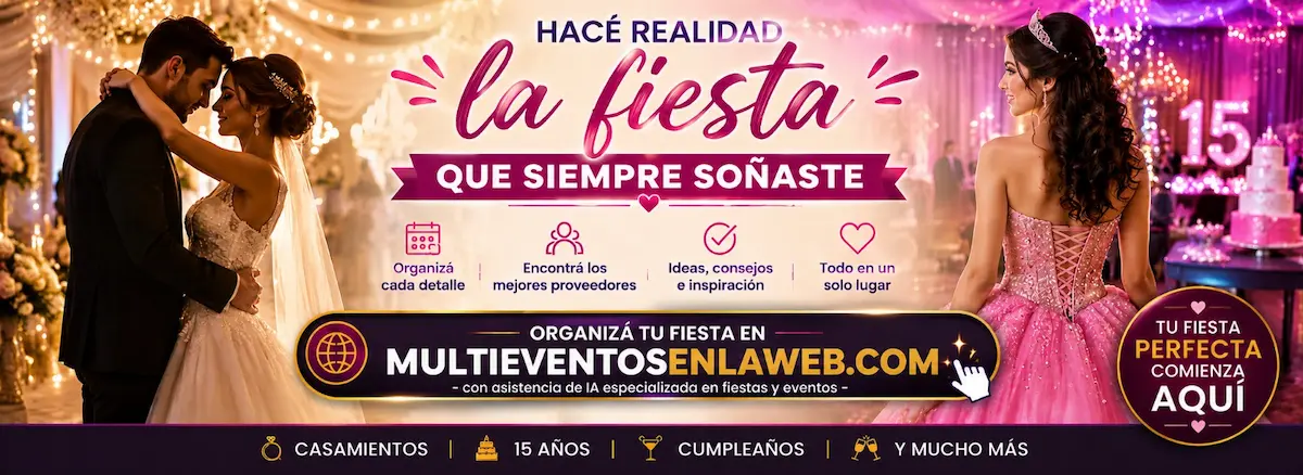 Multieventos en la Web: hacé realidad la fiesta que siempre soñaste. Casamientos, 15 años, cumpleaños y mucho más